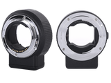 Commlite CM-ENF-E1-PRO electronic lens adapter, Nikon F-mount lens to Sony E-mount camera, with autofocus, electronic aperture control, EXIF data transmission, 0.71x focal reducer, and VR stabilization support