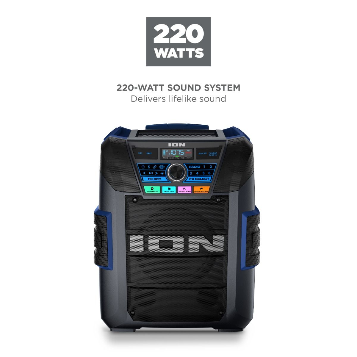 ION Audio Explorer XL All-Weather Proof w/Premium 5-Speaker Sound high power portable outdoor sound Bluetooth party speaker