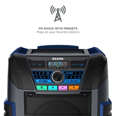 ION Audio Explorer XL All-Weather Proof w/Premium 5-Speaker Sound high power portable outdoor sound Bluetooth party speaker