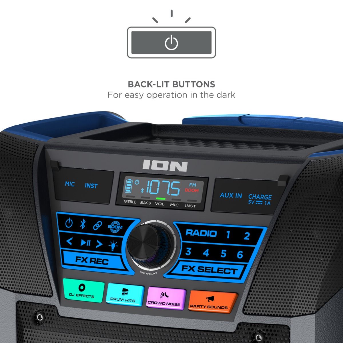 ION Audio Explorer XL All-Weather Proof w/Premium 5-Speaker Sound high power portable outdoor sound Bluetooth party speaker