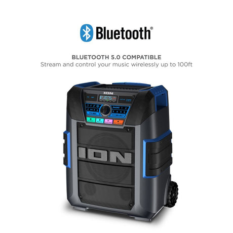 ION Audio Explorer XL All-Weather Proof w/Premium 5-Speaker Sound high power portable outdoor sound Bluetooth party speaker