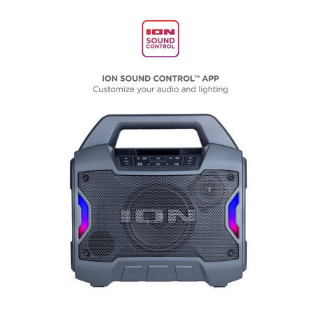 ION Audio Game Day Primetime Light-Up Speaker portable party speaker with lighting effects for events with Bluetooth 5.0