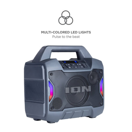 ION Audio Game Day Primetime Light-Up Speaker portable party speaker with lighting effects for events with Bluetooth 5.0