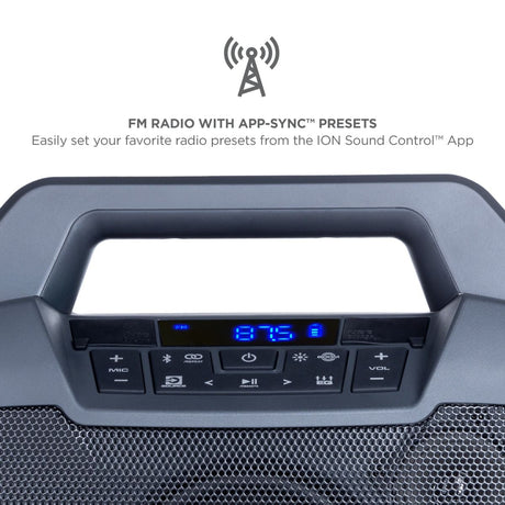 ION Audio Game Day Primetime Light-Up Speaker portable party speaker with lighting effects for events with Bluetooth 5.0