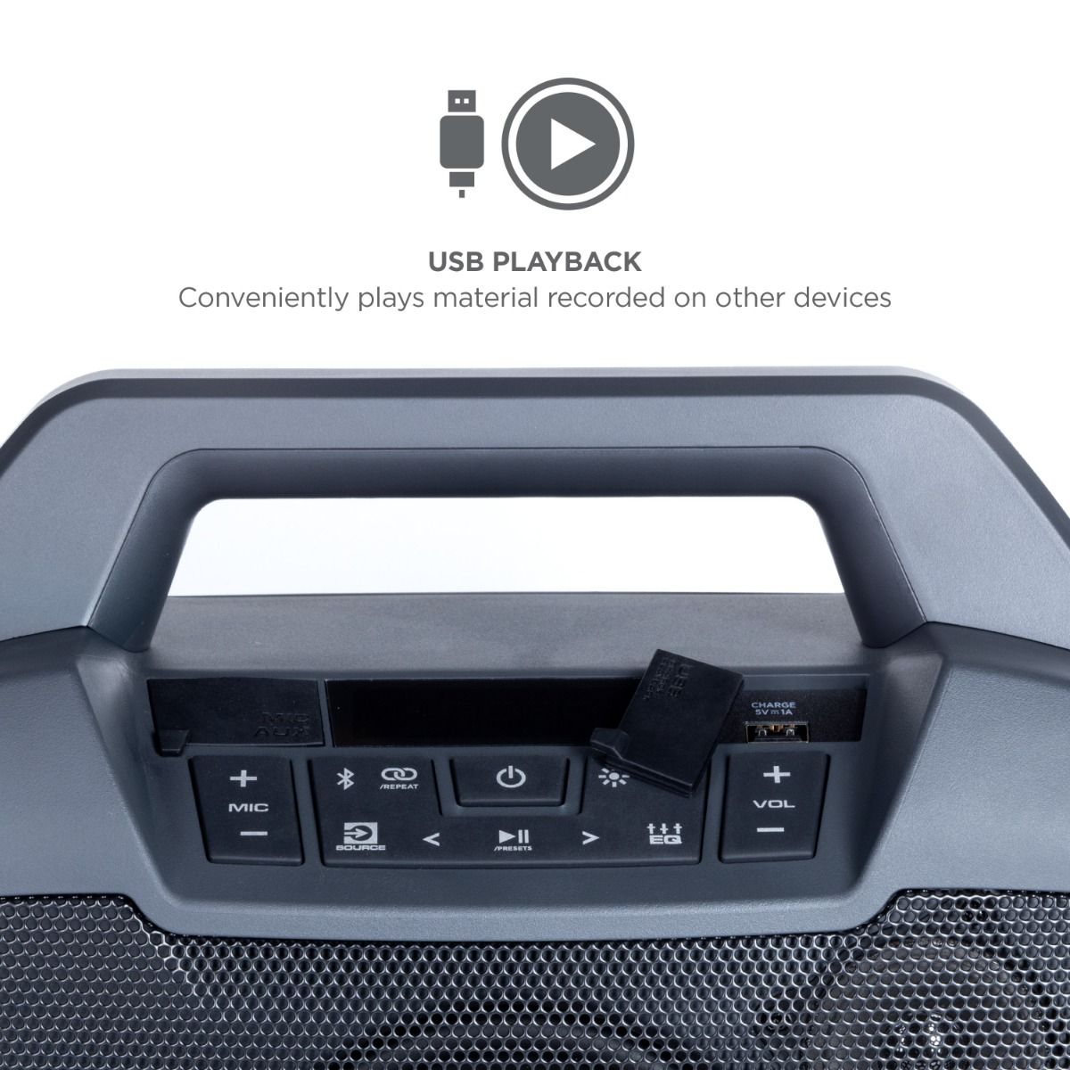 ION Audio Game Day Primetime Light-Up Speaker portable party speaker with lighting effects for events with Bluetooth 5.0