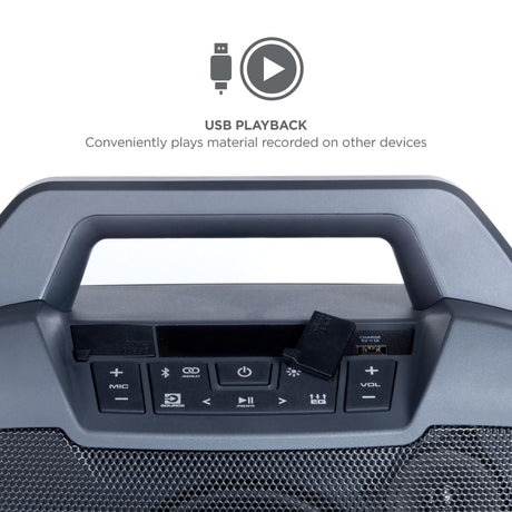 ION Audio Game Day Primetime Light-Up Speaker portable party speaker with lighting effects for events with Bluetooth 5.0