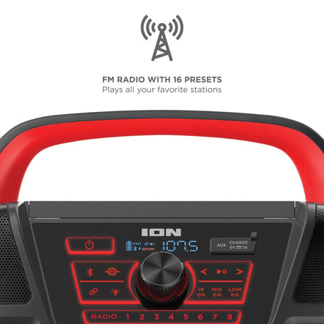ION Audio Pathfinder 320 portable all weather speaker high power outdoor Bluetooth speaker for events and parties