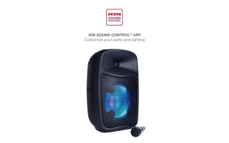 ION Audio Pro Glow Express Bluetooth Light-Up Speaker with LED lighting effects wireless audio