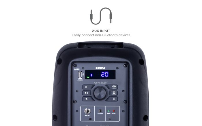 ION Audio Pro Glow Express Bluetooth Light-Up Speaker with LED lighting effects wireless audio