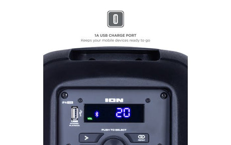 ION Audio Pro Glow Express Bluetooth Light-Up Speaker with LED lighting effects wireless audio