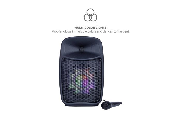 ION Audio Pro Glow Express Bluetooth Light-Up Speaker with LED lighting effects wireless audio