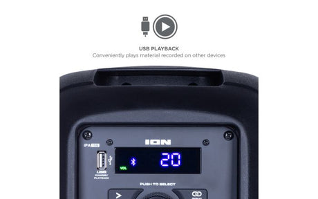 ION Audio Pro Glow Express Bluetooth Light-Up Speaker with LED lighting effects wireless audio