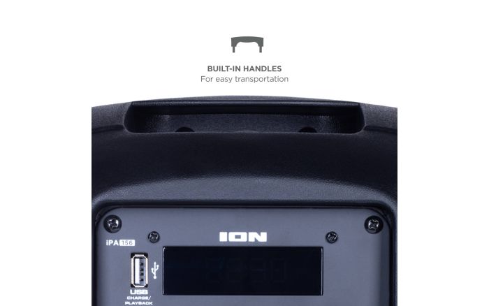 ION Audio Pro Glow Express Bluetooth Light-Up Speaker with LED lighting effects wireless audio