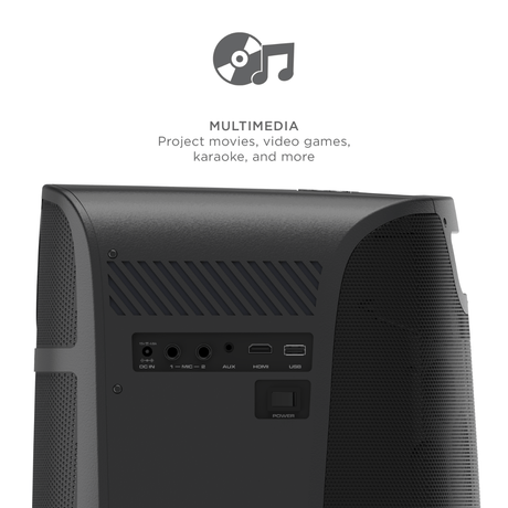 ION Audio Projector Deluxe HD Battery/AC Powered 720P HD LED home entertainment Bluetooth Projector