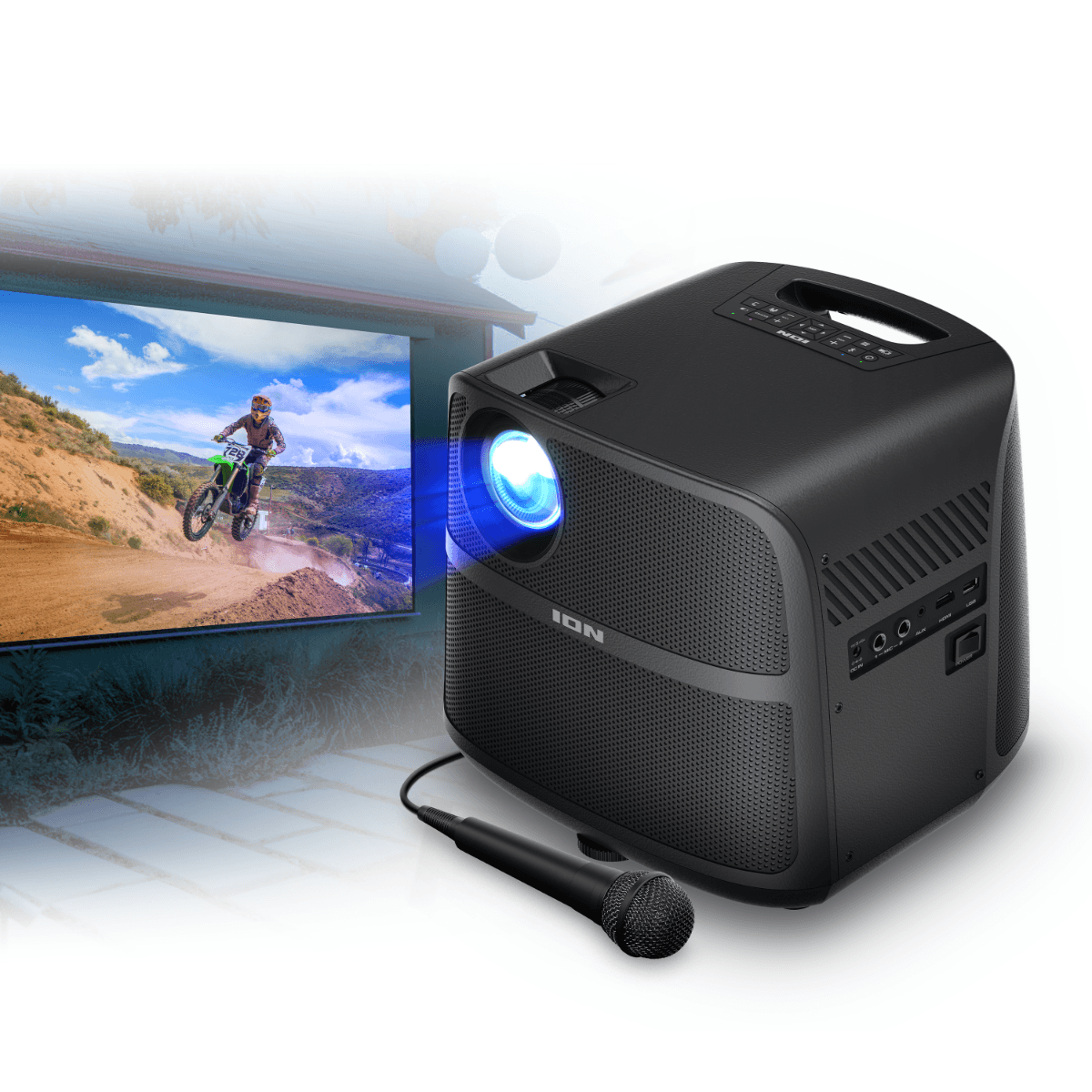 ION Audio Projector Deluxe HD Battery/AC Powered 720P HD LED home entertainment Bluetooth Projector