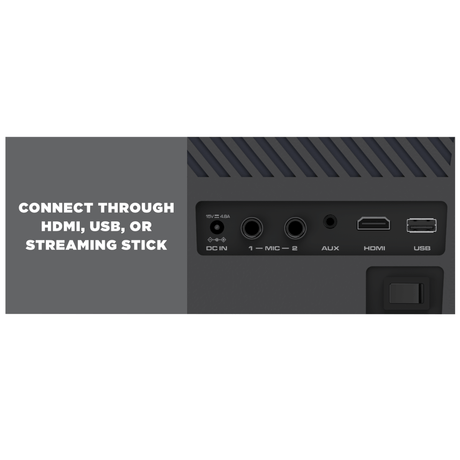 ION Audio Projector Deluxe HD Battery/AC Powered 720P HD LED home entertainment Bluetooth Projector
