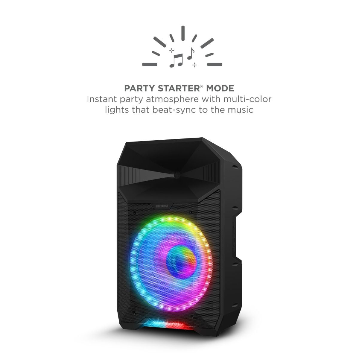ION Audio Total PA Live High Power Bluetooth Light-Up portable party event Speaker