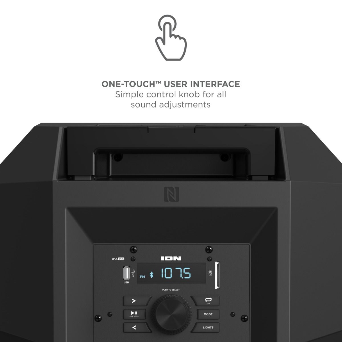 ION Audio Total PA Live High Power Bluetooth Light-Up portable party event Speaker