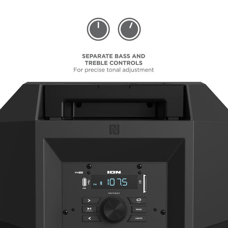 ION Audio Total PA Live High Power Bluetooth Light-Up portable party event Speaker
