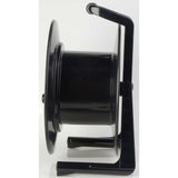 JackReel F4 high performance fiber optic ready cable reel with critical bend radius hub rear thumb-wheel lock and cushion grip handle