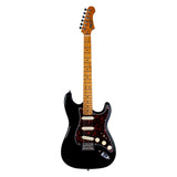 JET Guitars JS 300 BK SSS Basswood Body Electric Guitar with Roasted Maple Neck/Fretboard