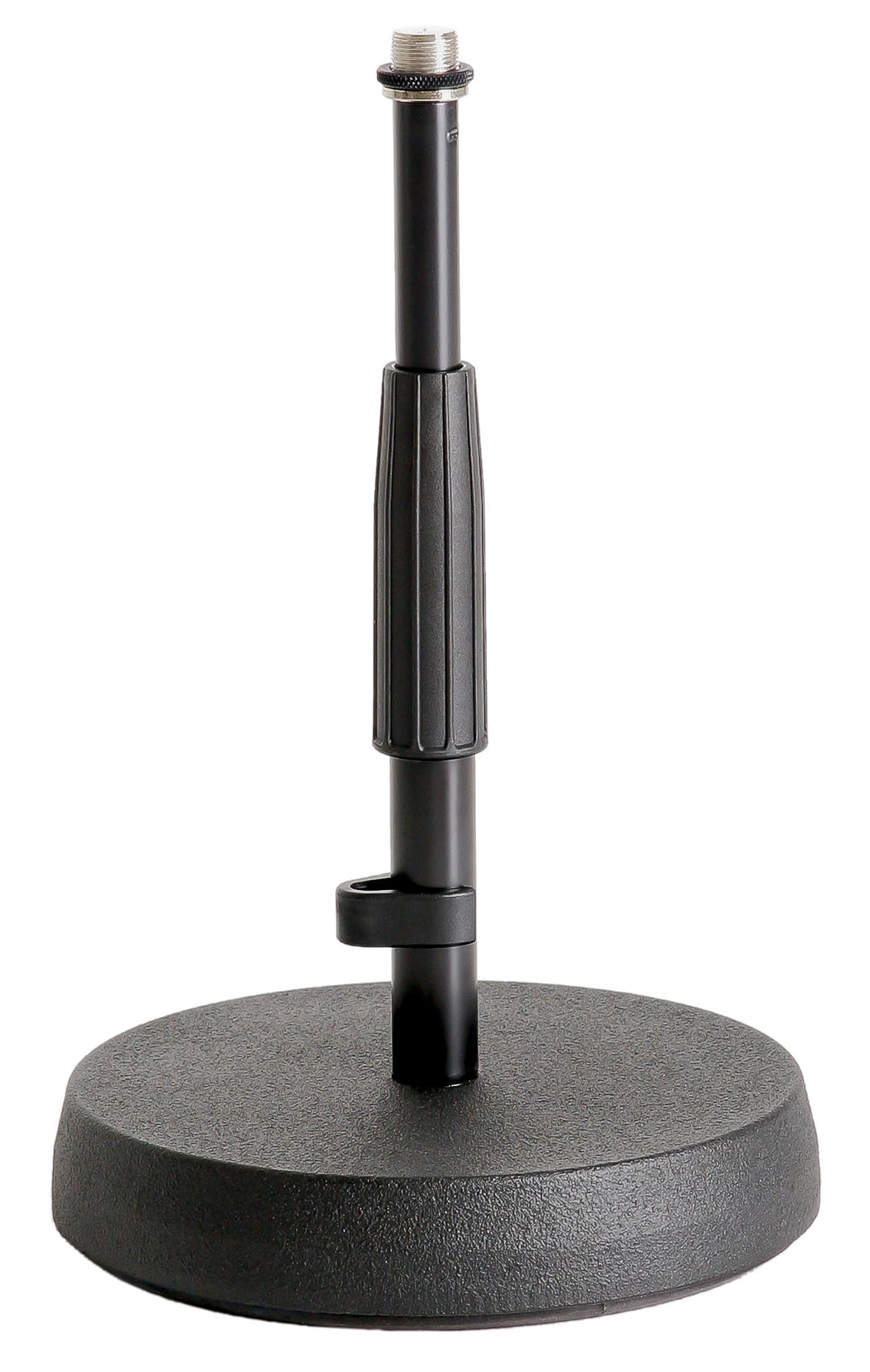 K&M 23325.500.55 Table/Floor Microphone Stand with Cast Iron Base, Black