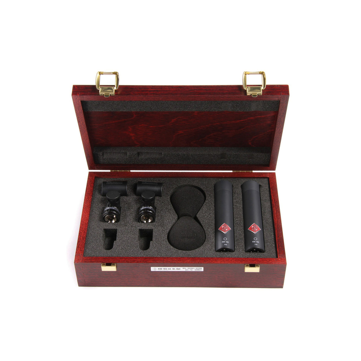 Neumann SKM 184 MT | Stereo Set includes Two Each: KM184, SG21BK, WNS100 in One Woodbox Matte Black