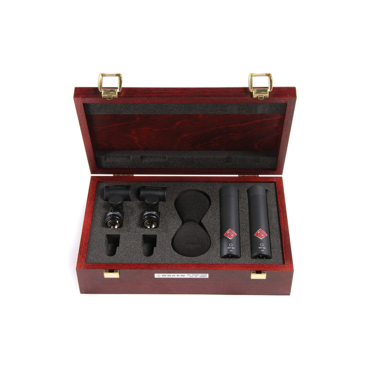 Neumann SKM 183 MT | Stereo set includes Two Each: KM183, SG21BK, WNS100 in One Woodbox Matte Black