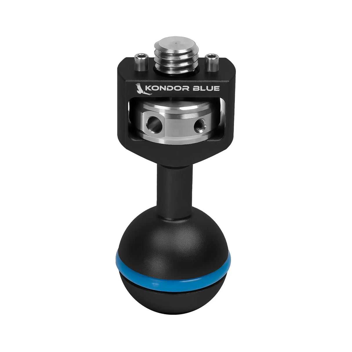 Kondor Blue 3/8 Inch Ball Head with Locating Pins for Magic Arms, Black
