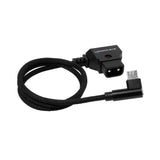 Kondor Blue 18-Inch D-Tap to Micro USB Right Angle Cable, Unregulated