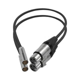 Kondor Blue FN-4SEN-MFKO-Bk 16 Inch Mini XLR Male to XLR Female Audio Cable, 2 Pack, Black