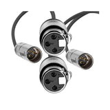 Kondor Blue FN-4SEN-MFKO-Bk 16 Inch Mini XLR Male to XLR Female Audio Cable, 2 Pack, Black