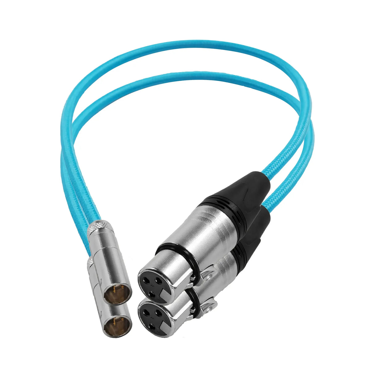 Kondor Blue FN-4SEN-MFKO 16 Inch Mini XLR Male to XLR Female Audio Cable, 2 Pack, Blue