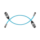 Kondor Blue FN-4SEN-MFKO 16 Inch Mini XLR Male to XLR Female Audio Cable, 2 Pack, Blue