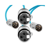 Kondor Blue FN-4SEN-MFKO 16 Inch Mini XLR Male to XLR Female Audio Cable, 2 Pack, Blue