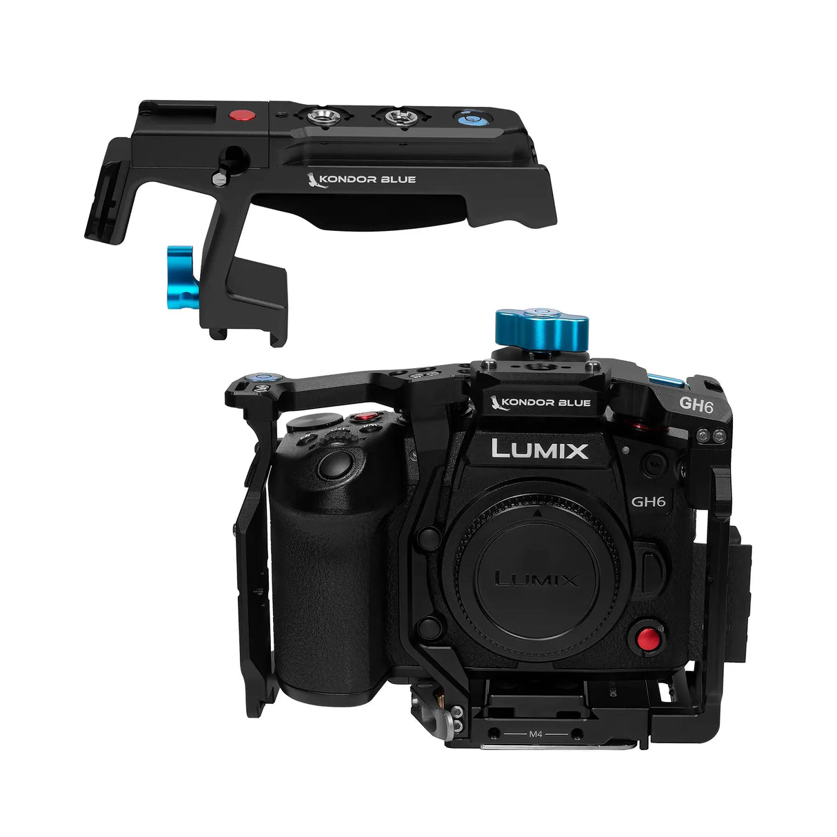 Kondor Blue Cage with Top Handle for Panasonic LUMIX GH6, Raven Black