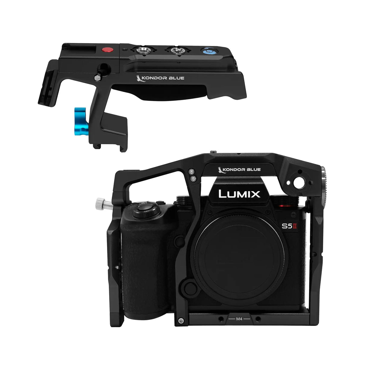 Kondor Blue Panasonic LUMIX S5II/X Cage with Top Handle, Raven Black