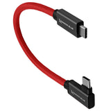 Kondor Blue USB C to USB C High Speed Cable for Samsung T5 T7 SSD Right Angle Cardinal Red