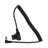 Kondor Blue D-Tap to DC Right Angle Coiled Cable for Canon C70/Atomos, Raven Black