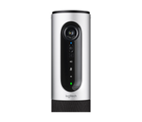 Logitech ConferenceCam Connect silver portable video conferencing camera with Bluetooth speakerphone 90 degree field of view USB cable and remote