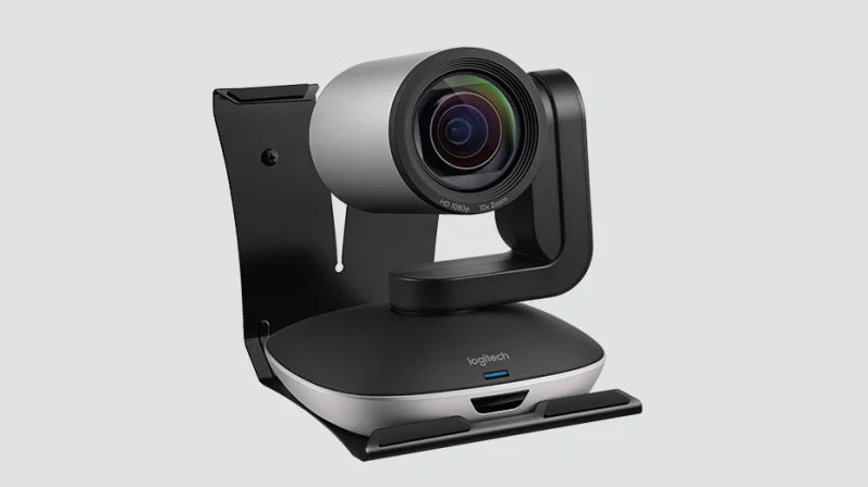 Logitech GROUP HD video conferencing system with 1080p camera 10x zoom speakerphone remote powered hub cables and wall table mount