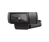 Logitech C920 HD Pro Webcam black Full HD 1080p USB webcam with glass autofocus lens, dual stereo microphones, and adjustable universal mounting clip for video calls, streaming, and recording