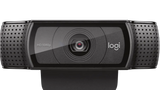 Logitech C920 HD Pro Webcam black Full HD 1080p USB webcam with glass autofocus lens, dual stereo microphones, and adjustable universal mounting clip for video calls, streaming, and recording
