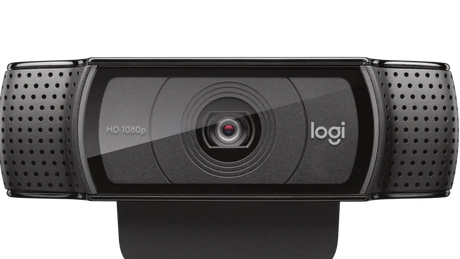 Logitech C920 HD Pro Webcam black Full HD 1080p USB webcam with glass autofocus lens, dual stereo microphones, and adjustable universal mounting clip for video calls, streaming, and recording
