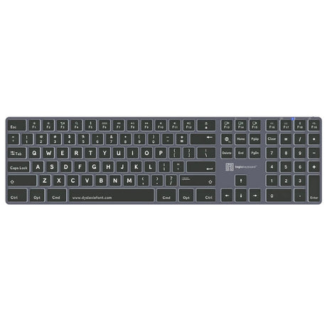 Logickeyboard TITAN Dyslexie Wireless Backlit Keyboard for Mac