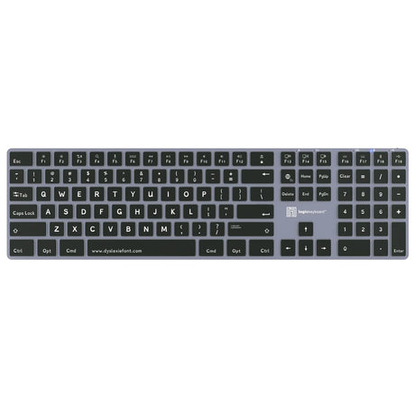 Logickeyboard TITAN Dyslexie Wireless Backlit Keyboard for Mac
