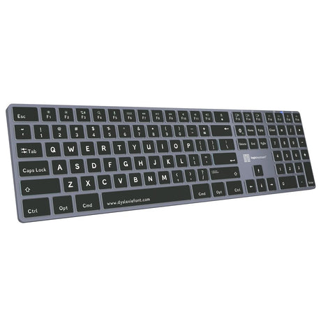 Logickeyboard TITAN Dyslexie Wireless Backlit Keyboard for Mac
