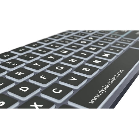 Logickeyboard TITAN Dyslexie Wireless Backlit Keyboard for Windows