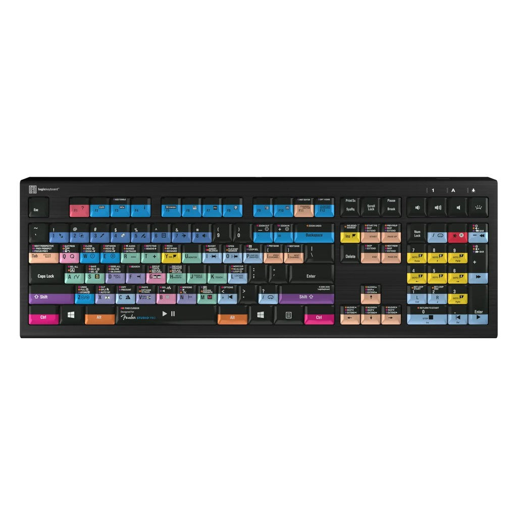 Logickeyboard ASTRA 2 Fender Studio Pro Backlit Keyboard for Windows