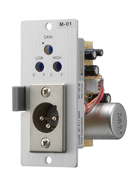 TOA M-01M Male XLR Microphone Preamp Module for 900 Series Amplifiers